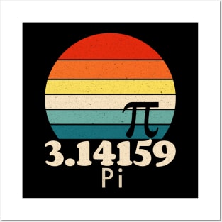 3.14159 Pi Vintage Sunset Posters and Art